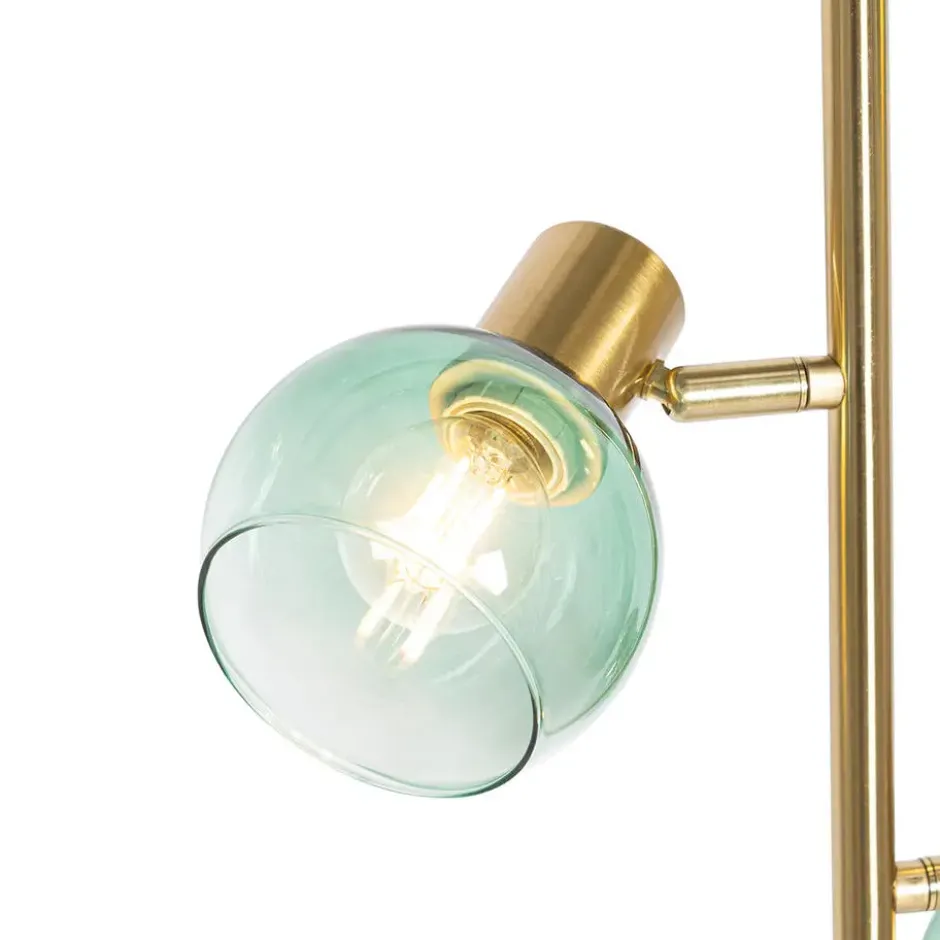 Qazqa vloerlamp vidro groen e14