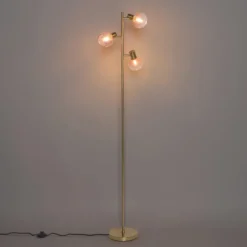 Qazqa vloerlamp vidro roze e14