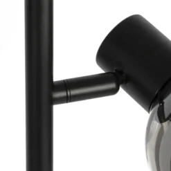 Qazqa vloerlamp vidro zwart e14