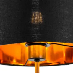 Qazqa vloerlamp vt zwart e27