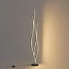Qazqa vloerlamp ying zwart geïntegreerde led