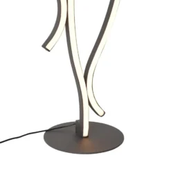 Qazqa vloerlamp ying zwart geïntegreerde led