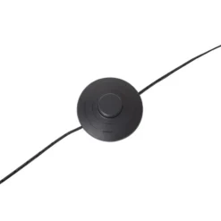 Qazqa vloerlamp ying zwart geïntegreerde led
