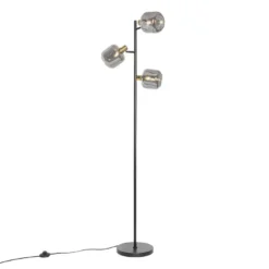 Qazqa vloerlamp zuzanna grijs e14