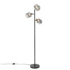 Qazqa vloerlamp zuzanna grijs e14
