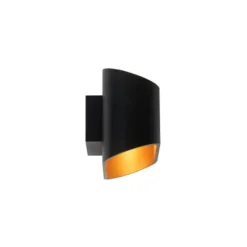 Qazqa wandlamp alone zwart g9