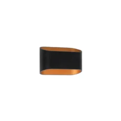 Qazqa wandlamp alone zwart g9