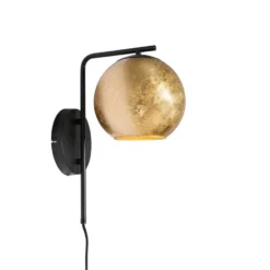 Qazqa wandlamp bert goudkleurig e27