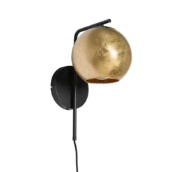 Qazqa wandlamp bert goudkleurig e27