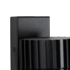 Qazqa wandlamp boris zwart gu10