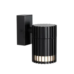 Qazqa wandlamp boris zwart gu10