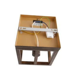 Qazqa wandlamp cage bruin e27