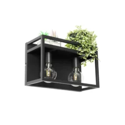 Qazqa wandlamp cage rack zwart e27