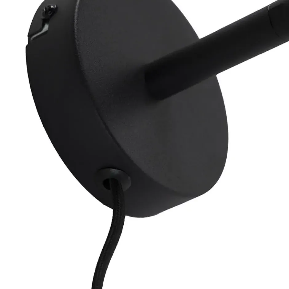 Qazqa wandlamp chappie zwart e27