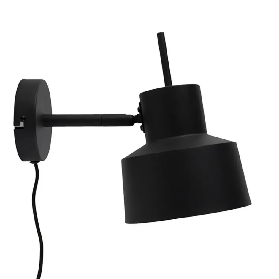 Qazqa wandlamp chappie zwart e27