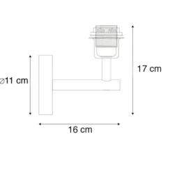 Qazqa wandlamp combi goudkleurig e27