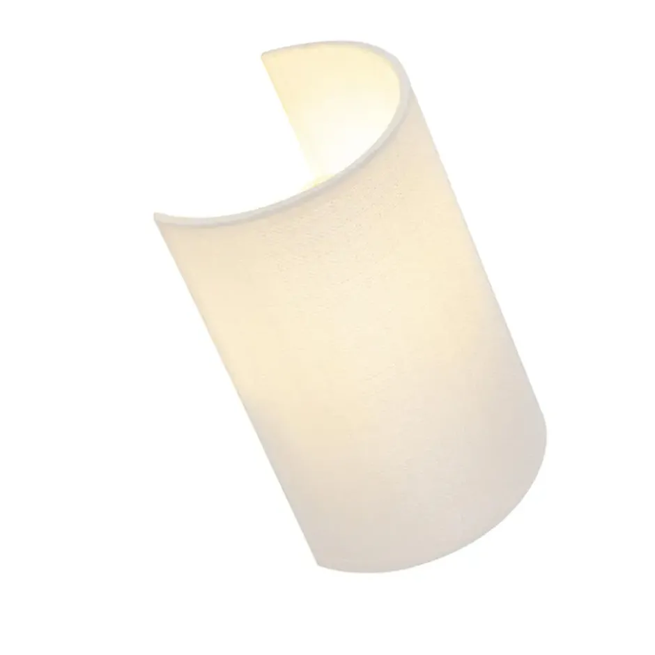 Qazqa wandlamp drum wit e27