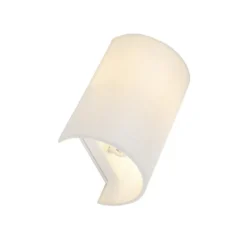Qazqa wandlamp drum wit e27