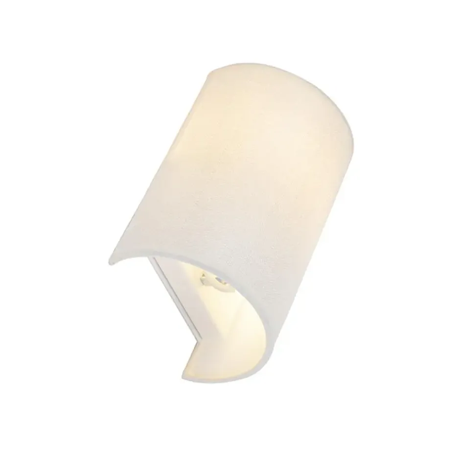 Qazqa wandlamp drum wit e27