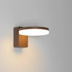 Qazqa wandlamp esmee bruin geïntegreerde led