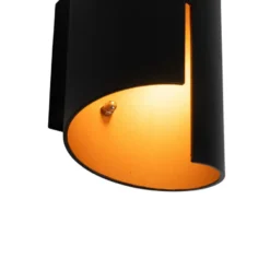 Qazqa wandlamp faldo zwart g9