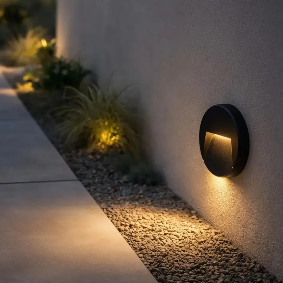 Qazqa wandlamp gem zwart geïntegreerde led