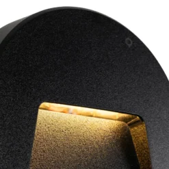 Qazqa wandlamp gem zwart geïntegreerde led