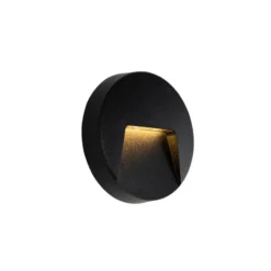 Qazqa wandlamp gem zwart geïntegreerde led