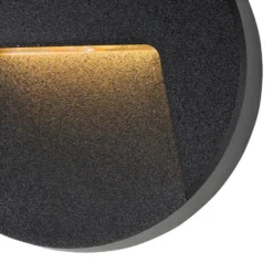 Qazqa wandlamp gem zwart geïntegreerde led