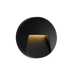 Qazqa wandlamp gem zwart geïntegreerde led