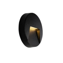 Qazqa wandlamp gem zwart geïntegreerde led