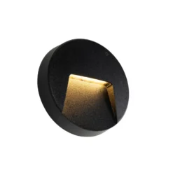 Qazqa wandlamp gem zwart geïntegreerde led