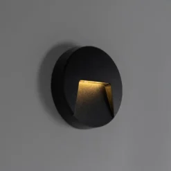 Qazqa wandlamp gem zwart geïntegreerde led