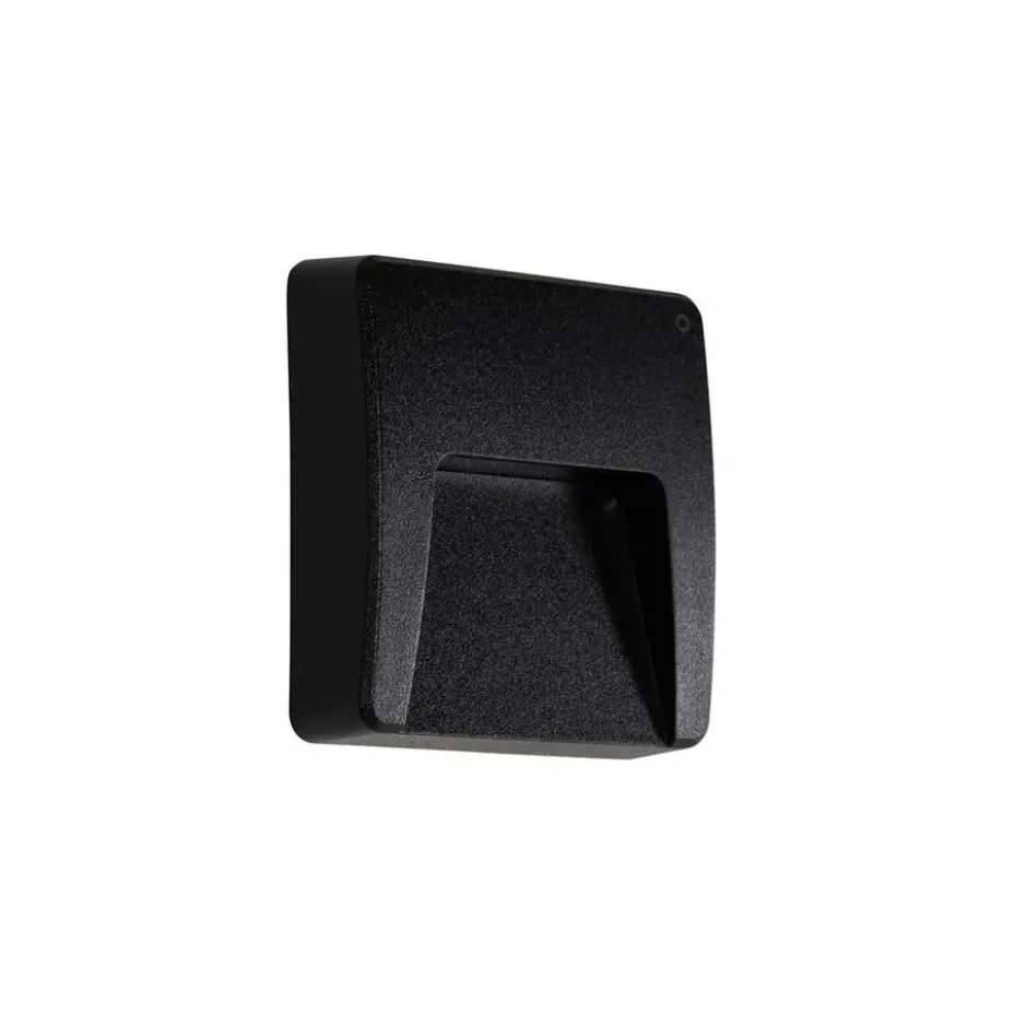 Qazqa wandlamp gem zwart geïntegreerde led