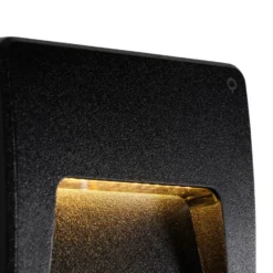 Qazqa wandlamp gem zwart geïntegreerde led