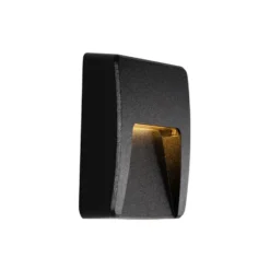 Qazqa wandlamp gem zwart geïntegreerde led
