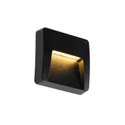Qazqa wandlamp gem zwart geïntegreerde led