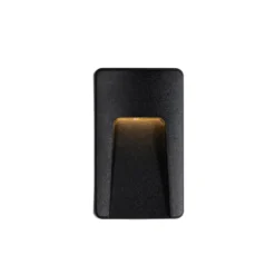 Qazqa wandlamp gem zwart geïntegreerde led