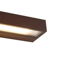 Qazqa wandlamp hannah bruin geïntegreerde led