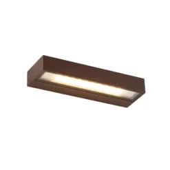 Qazqa wandlamp hannah bruin geïntegreerde led