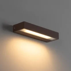 Qazqa wandlamp hannah bruin geïntegreerde led