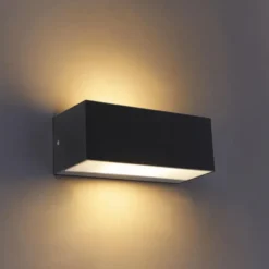 Qazqa wandlamp houks zwart e27