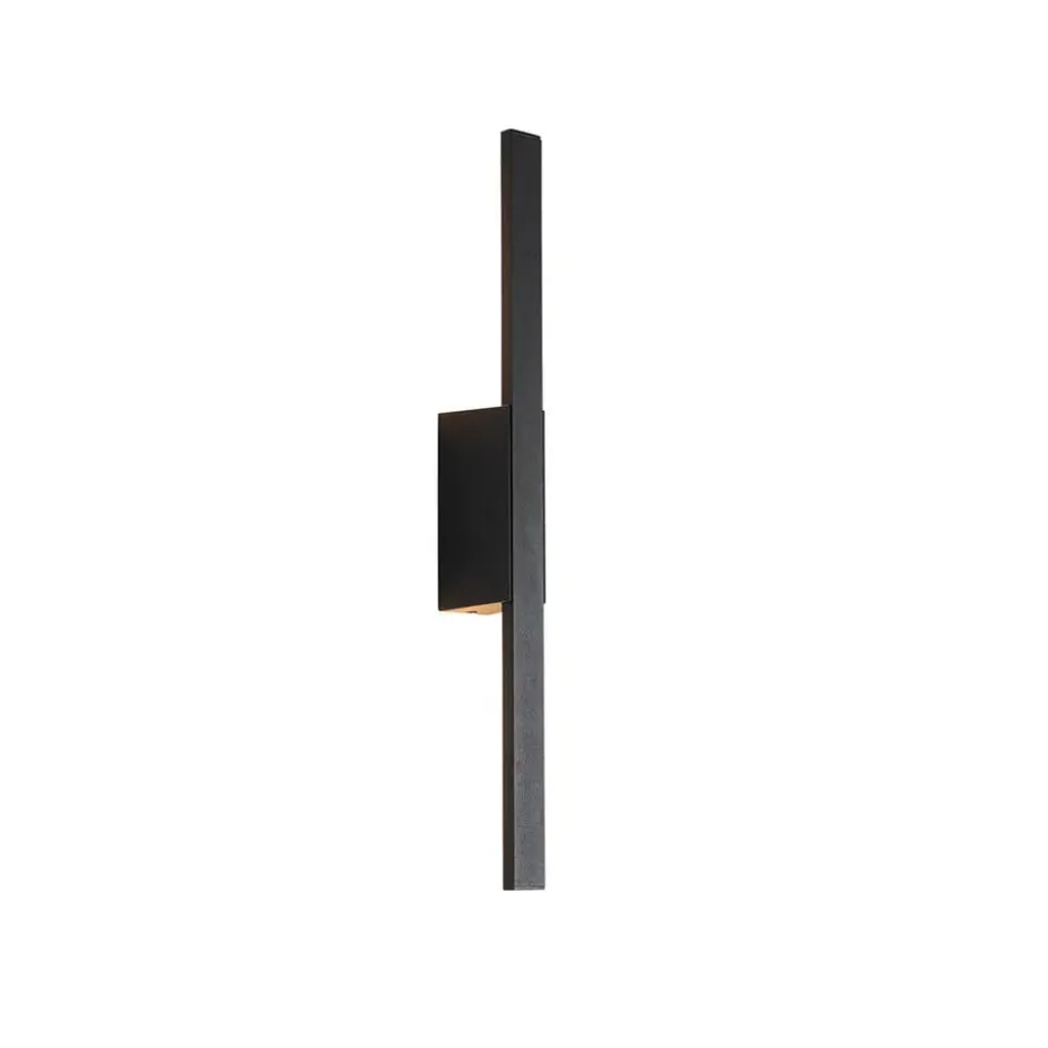 Qazqa wandlamp jamal zwart geïntegreerde led