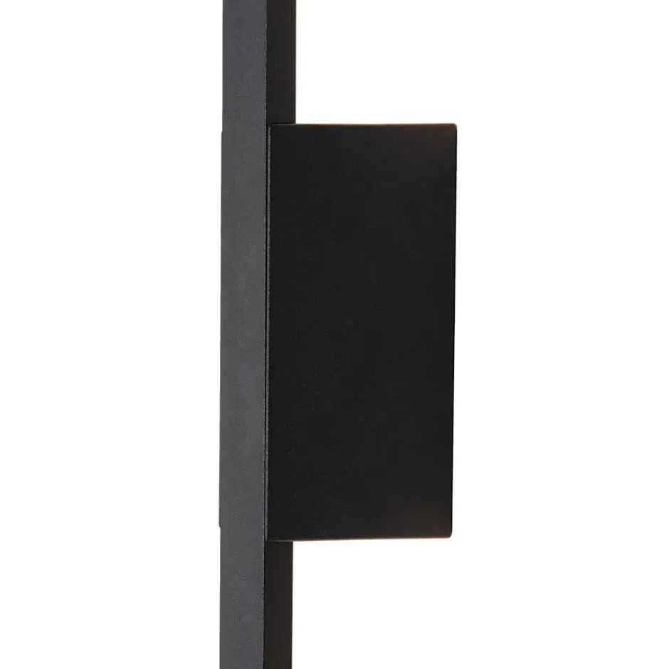 Qazqa wandlamp jamal zwart geïntegreerde led