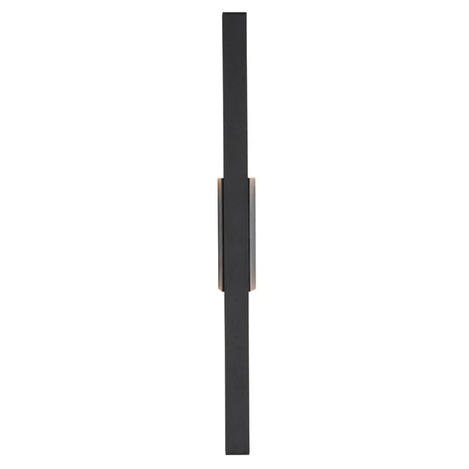 Qazqa wandlamp jamal zwart geïntegreerde led