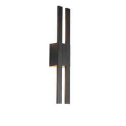 Qazqa wandlamp jamal zwart geïntegreerde led
