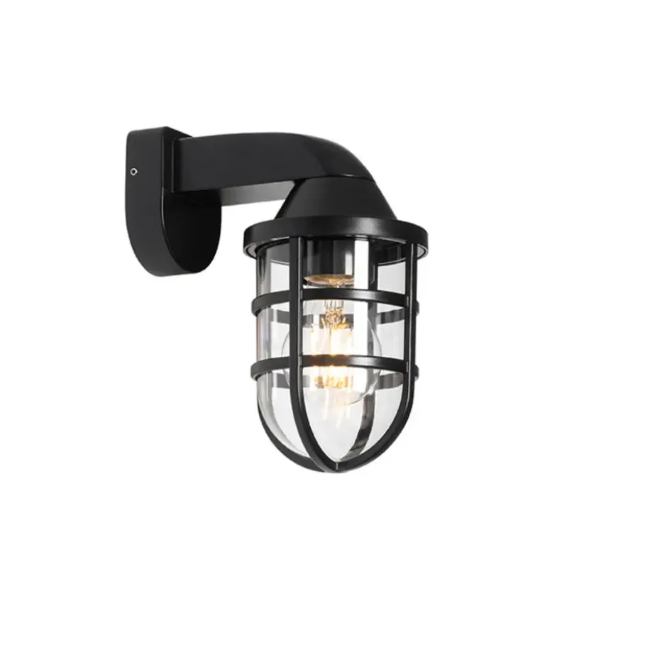 Qazqa wandlamp joeri zwart e27