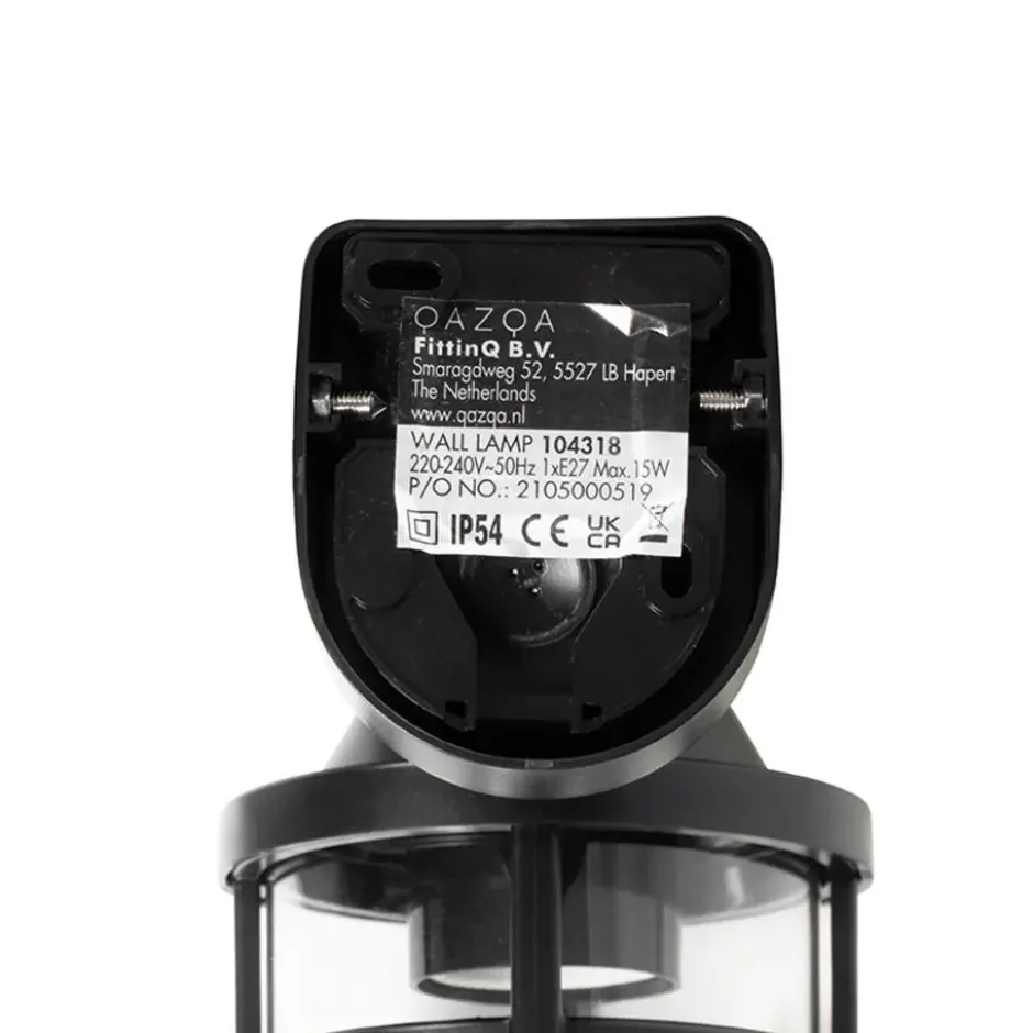 Qazqa wandlamp joeri zwart e27