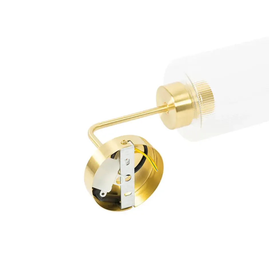 Qazqa wandlamp laura goudkleurig e27
