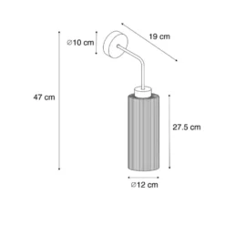 Qazqa wandlamp laura goudkleurig e27